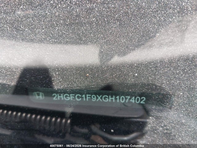 2HGFC1F9XGH107402 Honda Civic Touring