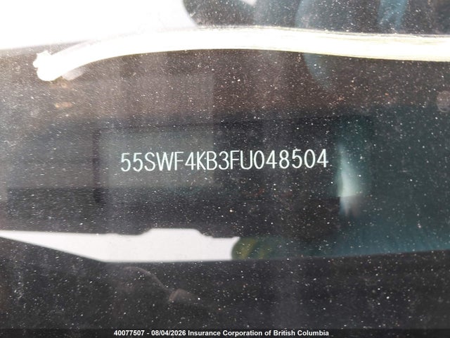 Продажа на аукционе авто 2015 Mercedes-benz C 300 4matic, vin: 55SWF4KB3FU048504, номер лота: 40077507