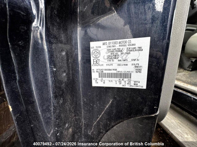 Продажа на аукционе авто 2005 Ford F-250 Lariat/xl/xlt, vin: 1FTSX21585EB61958, номер лота: 40079492
