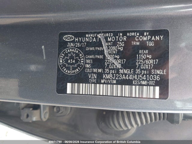 Hyundai TUCSON SE 2017 KM8J23A44HU541036 Image 9