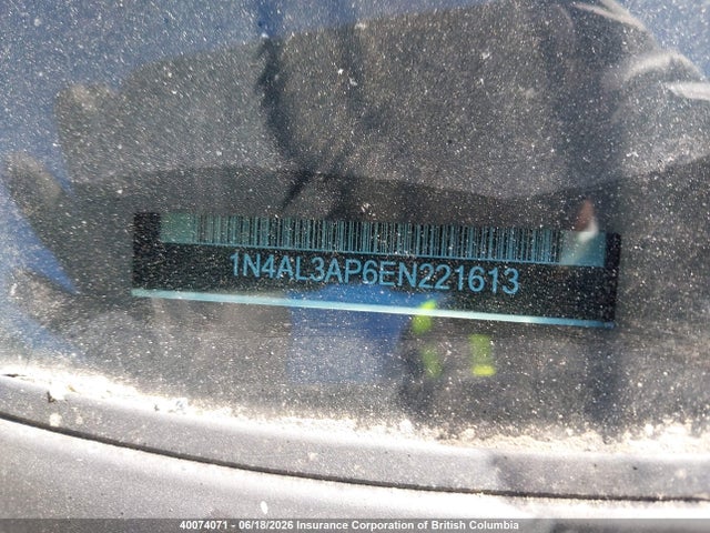 40074071 :رقم المزاد ، 1N4AL3AP6EN221613 vin ، 2014 Nissan Altima 2.5/s/sv/sl مزاد بيع