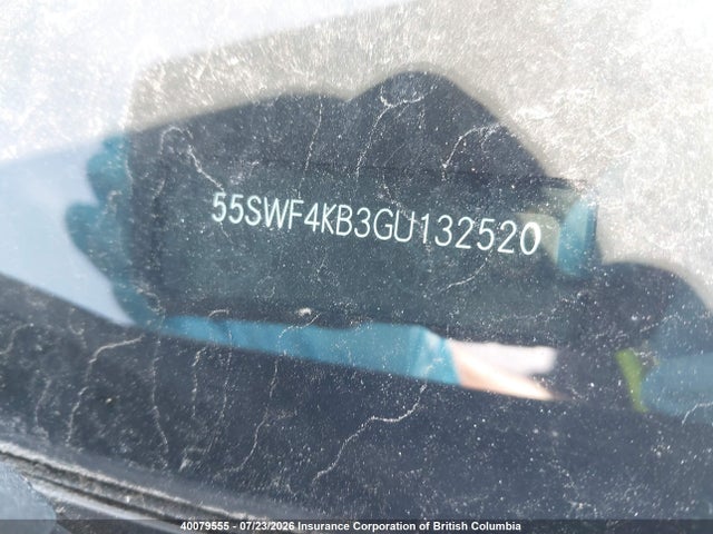 2016 Mercedes-benz C 300 4matic მანქანა იყიდება აუქციონზე, vin: 55SWF4KB3GU132520, აუქციონის ნომერი: 40079555
