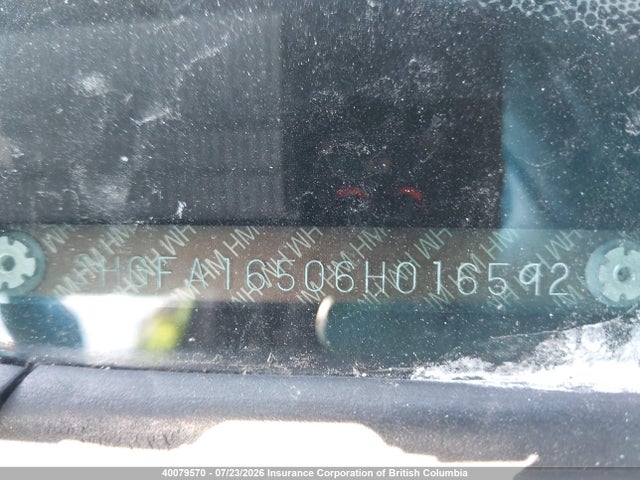 Aukcja sprzedaży 2006 Honda Civic, vin: 2HGFA16506H016592, numer aukcji: 40079570