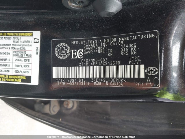Продаж на аукціоні авто 2010 Toyota Corolla S/le/xle, vin: 2T1BU4EE1AC213510, номер лоту: 40079571