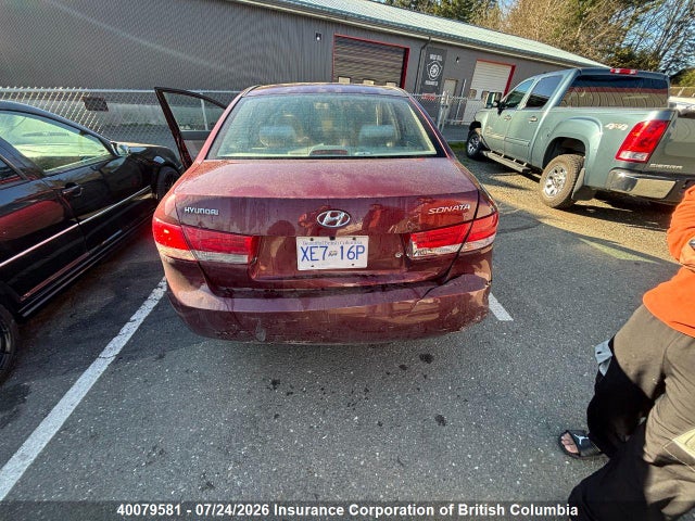 40079581 :رقم المزاد ، 5NPET46C87H195915 vin ، 2007 Hyundai Sonata Gl/gls مزاد بيع