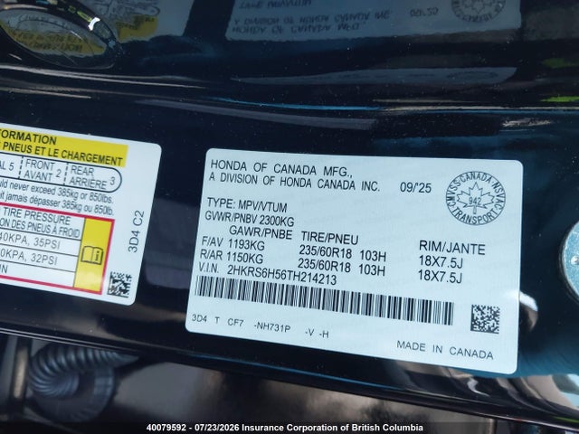 Honda CR-V 2026 2HKRS6H56TH214213 Image 9