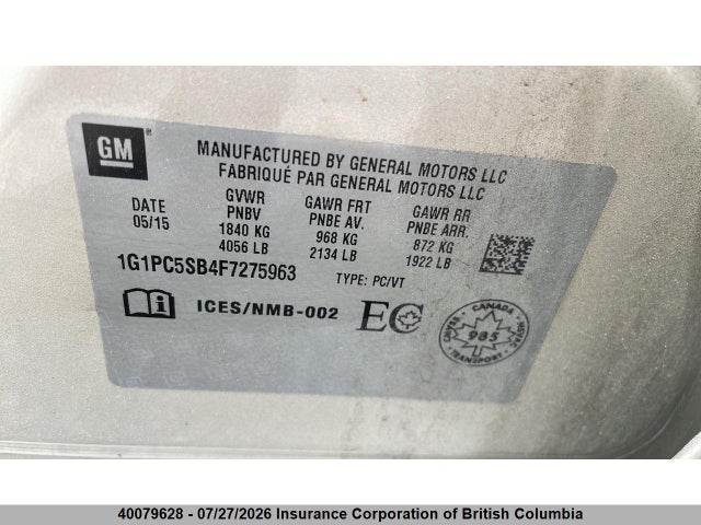 Chevrolet Cruze 2015 1G1PC5SB4F7275963 Image 7