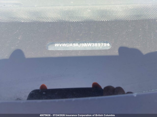 Aukcja sprzedaży 2010 Volkswagen Golf, vin: WVWDA9AJ9AW389794, numer aukcji: 40079636
