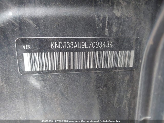 40079665 :رقم المزاد ، KNDJ33AU9L7093434 vin ، 2020 Kia Soul مزاد بيع