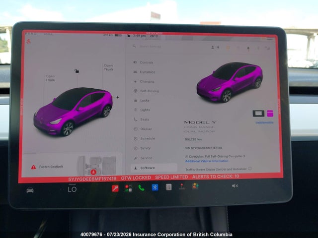 Aukcja sprzedaży 2021 Tesla Model Y, vin: 5YJYGDEE6MF157419, numer aukcji: 40079676