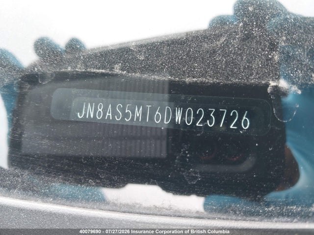 2013 Nissan Rogue მანქანა იყიდება აუქციონზე, vin: JN8AS5MT6DW023726, აუქციონის ნომერი: 40079690