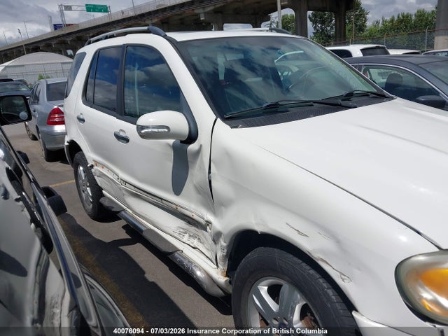 40076094 :رقم المزاد ، 4JGAB57E45A547346 vin ، 2005 Mercedes-benz Ml 350 مزاد بيع