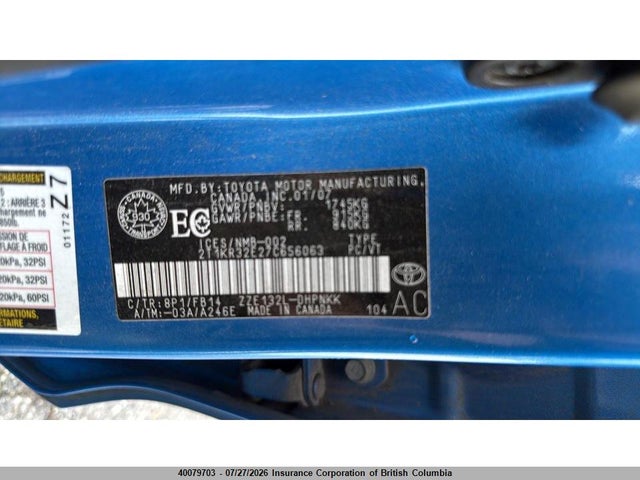Продаж на аукціоні авто 2007 Toyota Corolla Matrix Xr, vin: 2T1KR32E27C656063, номер лоту: 40079703