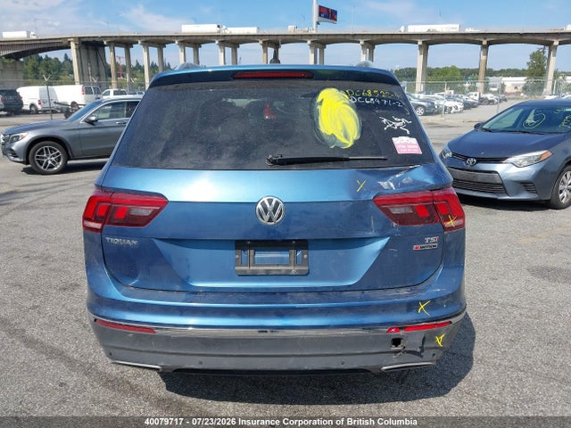 2018 Volkswagen Tiguan Sel Premium მანქანა იყიდება აუქციონზე, vin: 3VV4B7AX5JM032894, აუქციონის ნომერი: 40079717