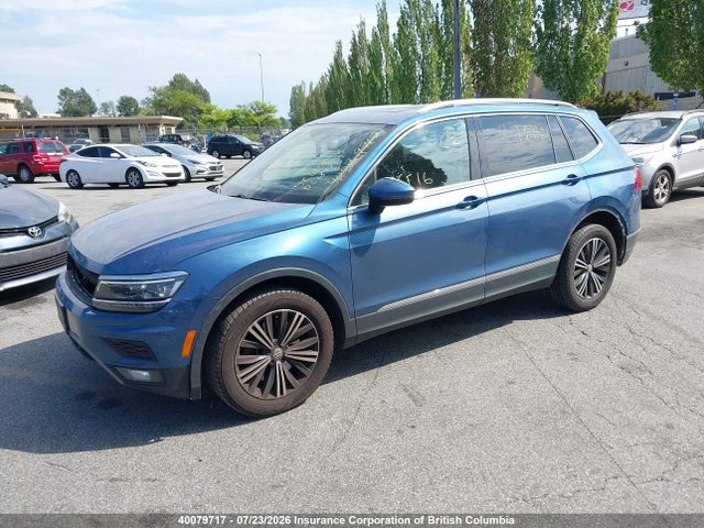 2018 Volkswagen Tiguan Sel Premium მანქანა იყიდება აუქციონზე, vin: 3VV4B7AX5JM032894, აუქციონის ნომერი: 40079717