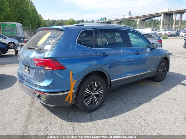 2018 Volkswagen Tiguan Sel Premium მანქანა იყიდება აუქციონზე, vin: 3VV4B7AX5JM032894, აუქციონის ნომერი: 40079717