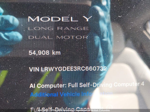 Продаж на аукціоні авто 2024 Tesla Model Y Long Range, vin: LRWYGDEE3RC660732, номер лоту: 40079721