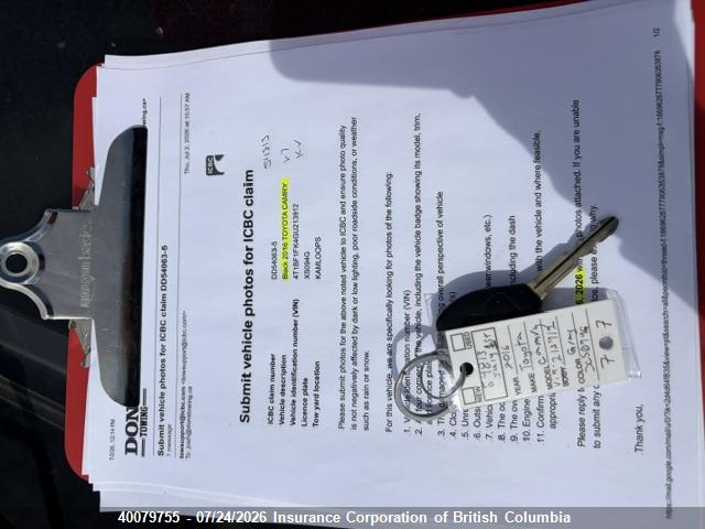 4T1BF1FK4GU213912 Toyota Camry