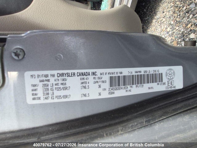 Продаж на аукціоні авто 2014 Dodge Grand Caravan Se, vin: 2C4RDGBG9ER410534, номер лоту: 40079762