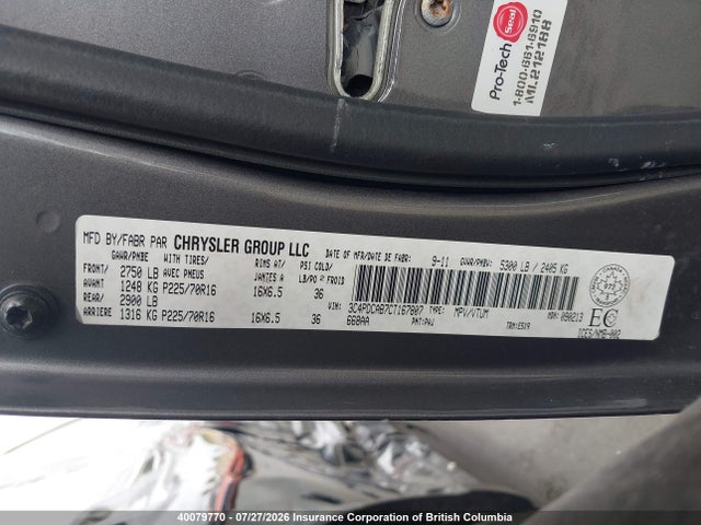 Aukcja sprzedaży 2012 Dodge Journey Se, vin: 3C4PDCAB7CT167807, numer aukcji: 40079770