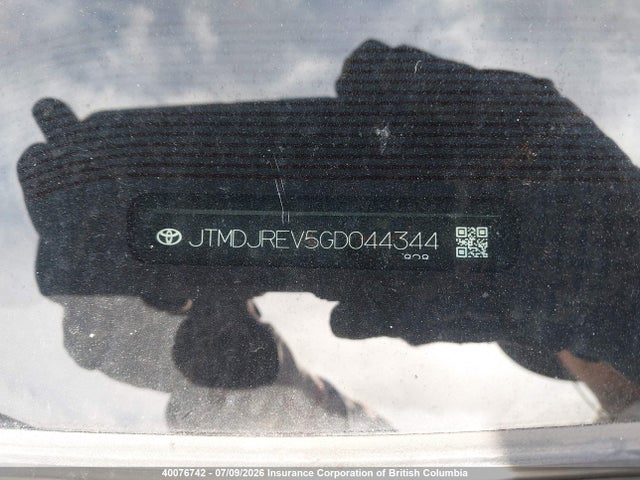 Aukcja sprzedaży 2016 Toyota Rav4 Hv Limited, vin: JTMDJREV5GD044344, numer aukcji: 40076742
