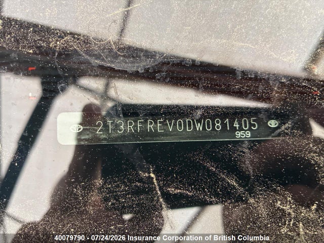 40079790 :رقم المزاد ، 2T3RFREV0DW081405 vin ، 2013 Toyota Rav4 مزاد بيع