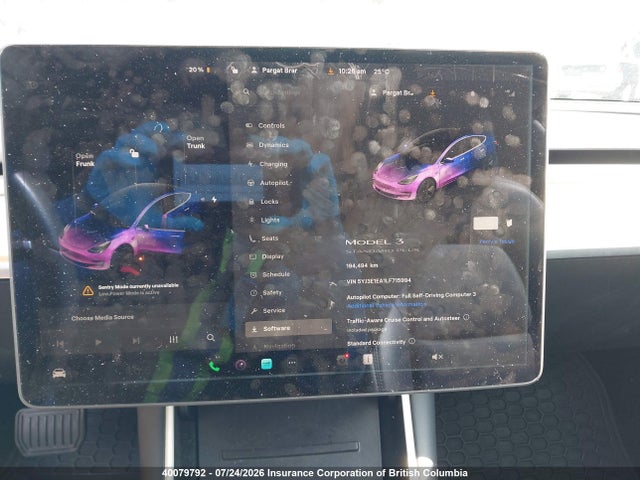 Продажа на аукционе авто 2020 Tesla Model 3, vin: 5YJ3E1EA1LF715994, номер лота: 40079792