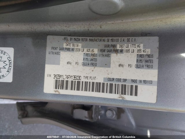 Mazda 3 TOURING 2015 3MZBM1L74FM135030 Image 9