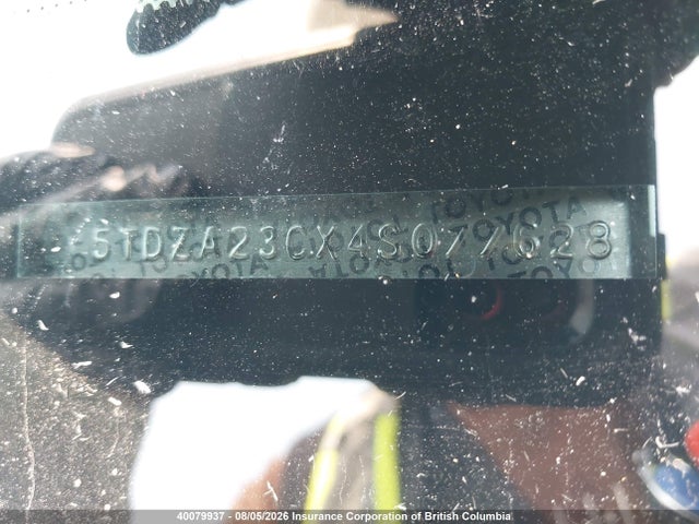 40079937 :رقم المزاد ، 5TDZA23CX4S077628 vin ، 2004 Toyota Sienna Ce/le مزاد بيع