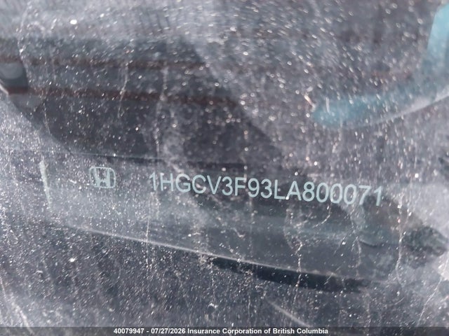 Продаж на аукціоні авто 2020 Honda Accord Touring Hybrid, vin: 1HGCV3F93LA800071, номер лоту: 40079947