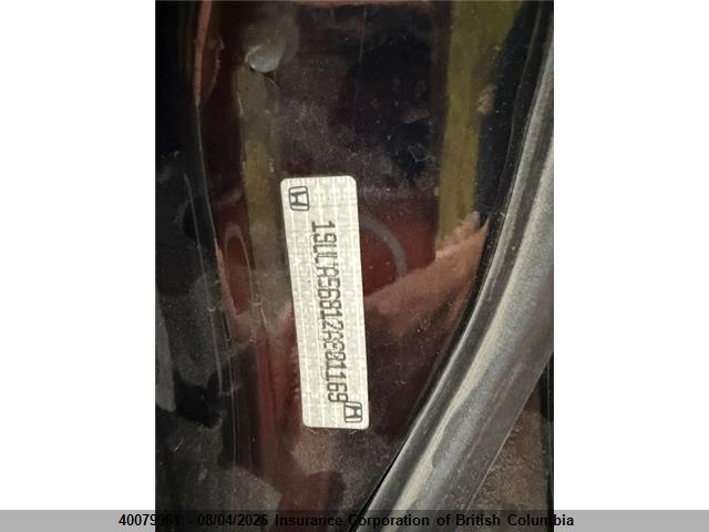40079961 :رقم المزاد ، 19UUA56812A801169 vin ، 2002 Acura 3.2tl مزاد بيع