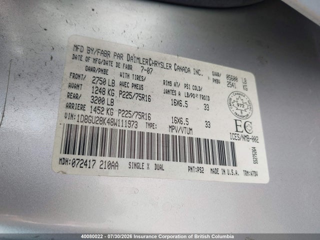 Aukcja sprzedaży 2008 Dodge Nitro Sxt, vin: 1D8GU28K48W111973, numer aukcji: 40080022