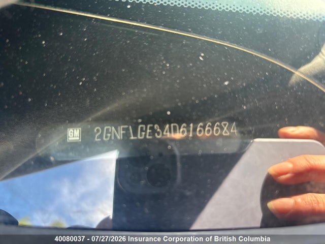 Aukcja sprzedaży 2013 Chevrolet Equinox Ltz, vin: 2GNFLGE34D6166684, numer aukcji: 40080037