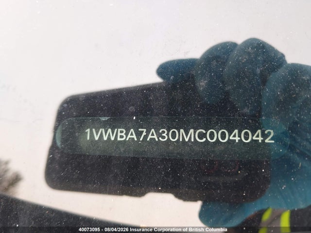 2021 Volkswagen Passat Highline მანქანა იყიდება აუქციონზე, vin: 1VWBA7A30MC004042, აუქციონის ნომერი: 40073095