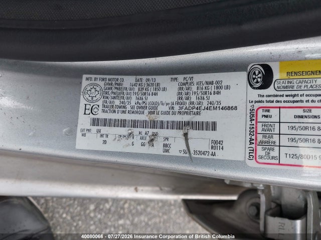 Продажа на аукционе авто 2014 Ford Fiesta Se, vin: 3FADP4EJ4EM146868, номер лота: 40080066