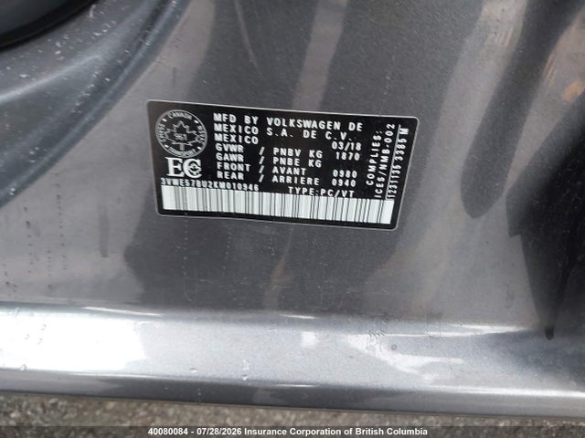Продаж на аукціоні авто 2019 Volkswagen Jetta, vin: 3VWE57BU2KM010946, номер лоту: 40080084