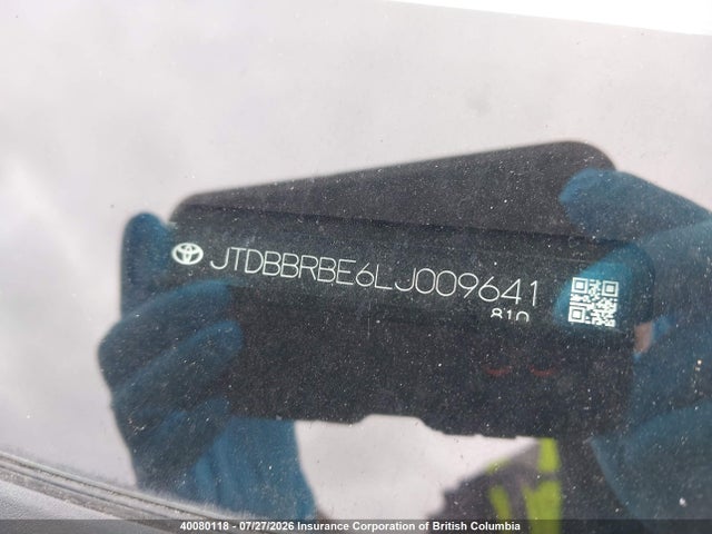 2020 Toyota Corolla Le მანქანა იყიდება აუქციონზე, vin: JTDBBRBE6LJ009641, აუქციონის ნომერი: 40080118