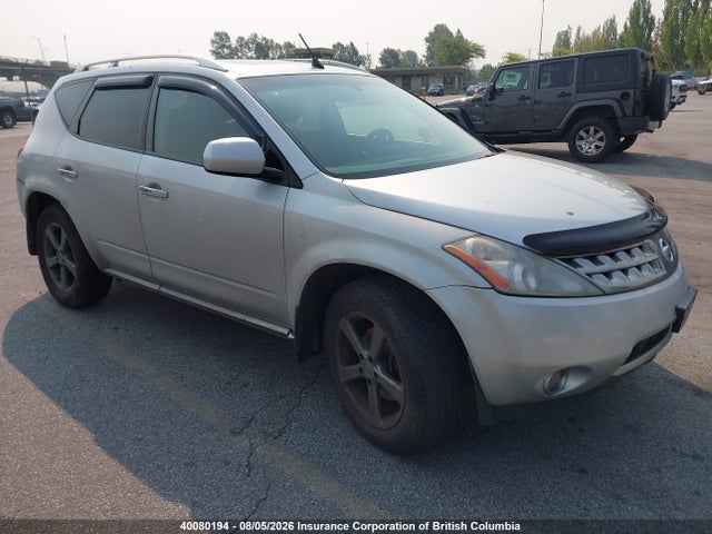 Aukcja sprzedaży 2006 Nissan Murano Sl/se/s, vin: JN8AZ08W56W519834, numer aukcji: 40080194