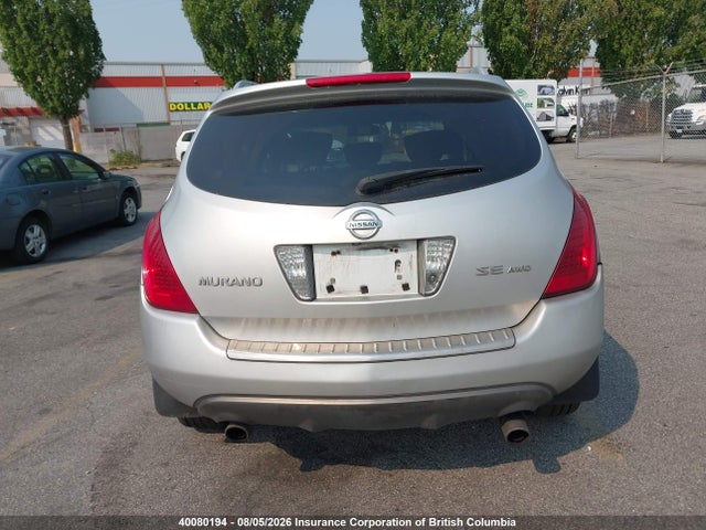 40080194 :رقم المزاد ، JN8AZ08W56W519834 vin ، 2006 Nissan Murano Sl/se/s مزاد بيع