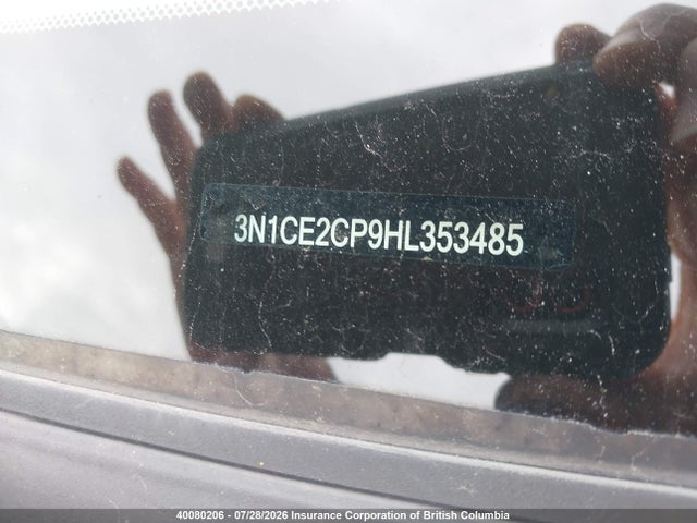 40080206 :رقم المزاد ، 3N1CE2CP9HL353485 vin ، 2017 Nissan Versa مزاد بيع