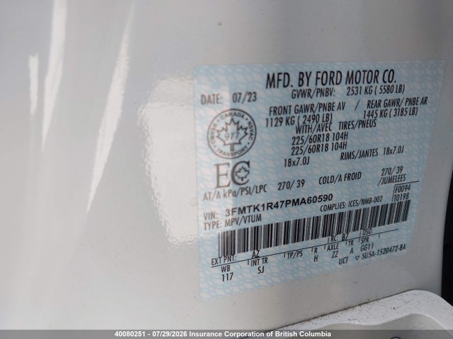 Ford Mustang Mach-e Select 2023 3FMTK1R47PMA60590 Image 9