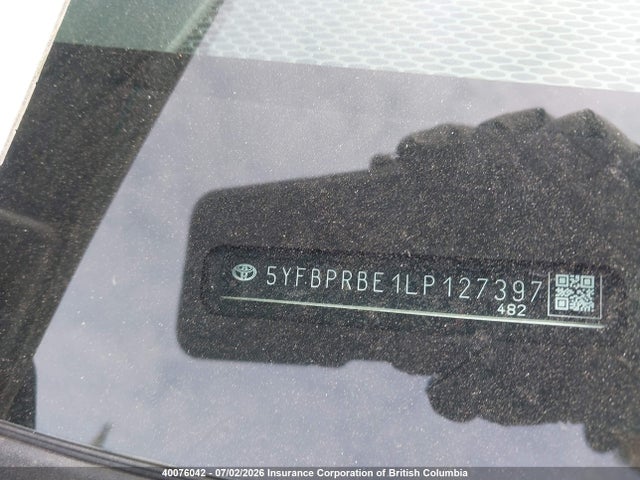 5YFBPRBE1LP127397 Toyota COROLLA LE
