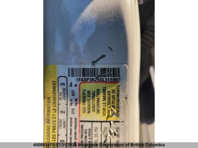 Aukcja sprzedaży 2013 Ford Focus, vin: 1FADP3N25DL315993, numer aukcji: 40080317