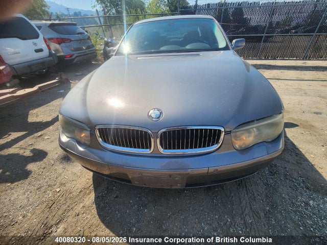 2002 Bmw 745i მანქანა იყიდება აუქციონზე, vin: WBAGL63412DP58879, აუქციონის ნომერი: 40080320