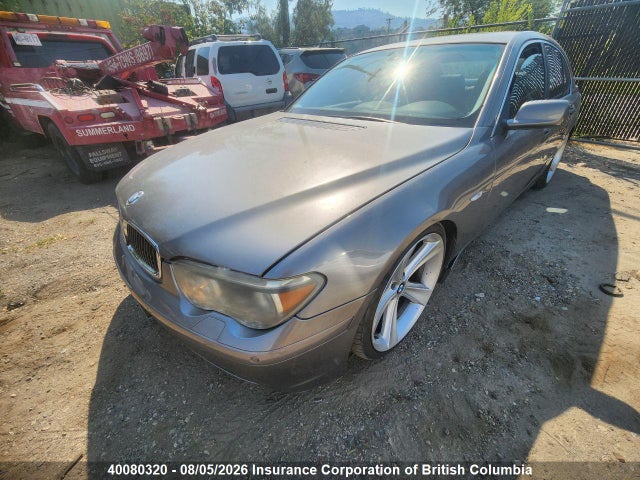 2002 Bmw 745i მანქანა იყიდება აუქციონზე, vin: WBAGL63412DP58879, აუქციონის ნომერი: 40080320