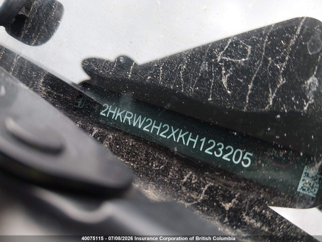 Продажа на аукционе авто 2019 Honda Cr-v Lx, vin: 2HKRW2H2XKH123205, номер лота: 40075115