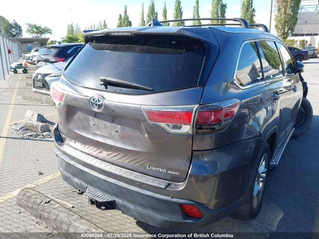 Продаж на аукціоні авто 2016 Toyota Highlander Limited/ltd Platinum, vin: 5TDDKRFH2GS235763, номер лоту: 40080364