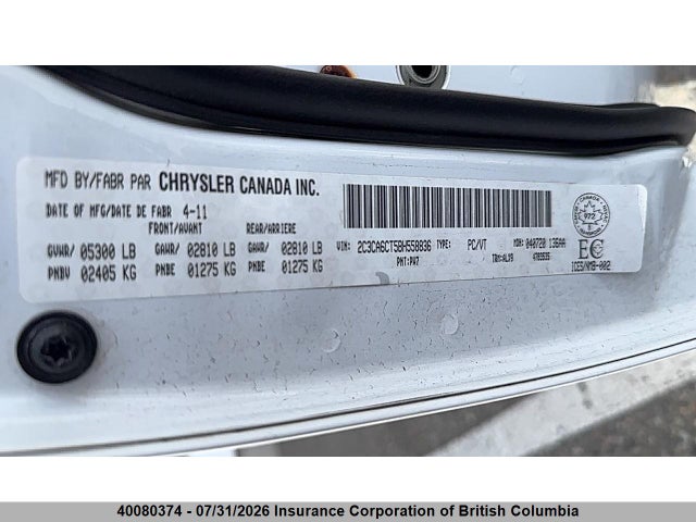 Aukcja sprzedaży 2011 Chrysler 300c, vin: 2C3CA6CT5BH558836, numer aukcji: 40080374