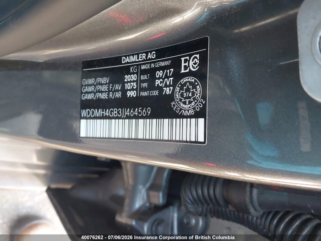Продажа на аукционе авто 2018 Mercedes-benz B 250 4matic, vin: WDDMH4GB3JJ464569, номер лота: 40076262