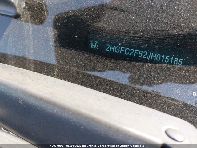 Honda Civic Lx 2018 2HGFC2F62JH015185 Image 9